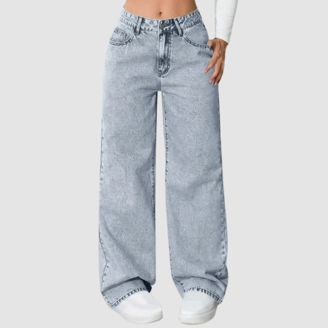 Leveälahkeiset high waist -farkkutakki